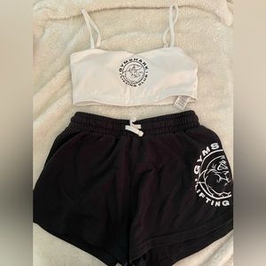 Gymshark Workout Bra and Shorts Set